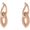 Beaded Drop Earrings, 14k Rose Gold