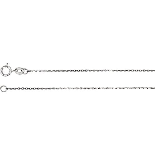 Rhodium-Plate 14k White Gold Diamond Anchor Necklace, 16" (.11 Ctw, GH Color, I1 Clarity)