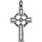 Celtic Halo Cross 14k White Gold Pendant (29.5x20 MM)