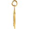 14k Yellow Gold Badge-Shaped Miraculous Medal (13x8 MM)