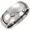 Titanium 8mm Domed Polished Comfort Fit Dome Band