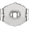Platinum Rose of Sharon Budded Cross Stud Earrings (11.75X9.52 MM)