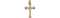 Fancy Halo Cross 14k Yellow Gold Pendant