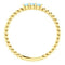 Aquamarine Beaded Ring, 14k Yellow Gold, Size 6
