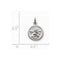 Rhodium-Plated Sterling Silver Angel Medal Charm Pendant (16X12 MM)
