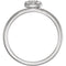 Diamond Stackable Square Cluster Ring, Rhodium-Plated 14k White Gold (.25 Ctw, G-H Color, I1 Clarity), Size 6.25