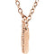 Diamond Bar Necklace in 14k Rose Gold, 16-18" (1/6 Cttw)