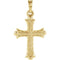 Textured Cross 14k Yellow Gold Pendant