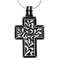 Sterling Silver Embossed Cross of Faith Pendant Necklace 18"