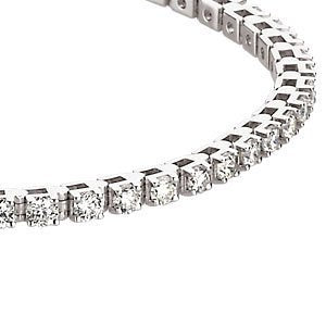 49-Stone Diamond Tennis Rhodium-Plated 14k White Gold Bracelet, 7.25" (3.37 Cttw, GH Color , I1 Clarity )