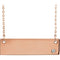 Diamond Bar Necklace, 14k Rose Gold 18"( .03 Ct, Color G-H, I1 Clarity)