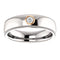 Men's Rhodium-Plated 14k White Gold Diamond and 14k Rose Gold 6mm Milgrain Band (.03 Ctw, Color G-H, SI2-SI3 Clarity) Size 11