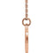 Diamond Pierced Cross Disc Pendant Necklace in 14k Rose Gold (.03 Ctw, Color G-H, Clarity I1)