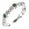 Chatham Created Alexandrite and Diamond Vintage-Style Ring, Rhodium-Plated Sterling Silver (0.03 Ctw, G-H Color, I1 Clarity)