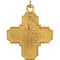 14k Yellow Gold Four-Way Cross Medal (30x29 MM)