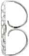 Throne Collection Black Titanium Cable and Argentium Silver Circle Earrings