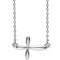 Sideways Cross Sterling Silver Necklace, 18"