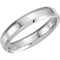 Beveled Edge 4mm Comfort Fit 14k White Gold Band