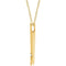 Diamond Bar Necklace in 14k Yellow Gold, 16-18" (.015 Ctw, Color H+, Clarity I1)