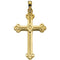 Botonee Bead Finish Cross 14k Yellow Gold Pendant