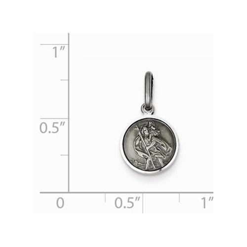 Sterling Silver St. Christopher Medal (18X10MM)
