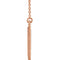 Diamond Bar Necklace, 14k Rose Gold, 18" ( 0.125 Ctw, G-H Color, I1 Clarity)