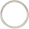Grooved Double Milgrain Design 6mm Comfort Fit 14k White Gold Band, Size 8
