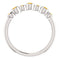 Citrine 7-Stone 3.25mm Ring, Rhodium-Plated 14k White Gold