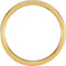 Two-Tone Fluted Design Comfort-Fit Band, 4mm 14k Yellow and White Gold, Size 10