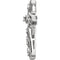 Diamond Lattice Cross 14k White Gold Pendant (.05 Ctw, H+ Color, I1 Clarity)