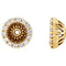 Diamond Cluster Earring Jackets,14k Yellow Gold (4.1MM) (0.16 Ctw, G-H Color, I2 Clarity)