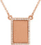Diamond Bar Necklace, 14k Rose Gold, 18" ( 0.125 Ctw, G-H Color, I1 Clarity)