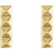Pyramid Bar Stud Earrings, 14k Yellow Gold