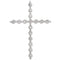 14k White Gold .75 Diamond Cross Pendant (GH Color, I2 Clarity)