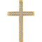 Diamond Chapel Cross Rhodium-Plated 14k Yellow Gold Pendant (.33 Ctw, H+ Color, I1 Clarity)
