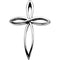 Loop Cross Rhodium-Plated 14k White Gold Pendant (36.5x26.25 MM)