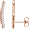 Diamond Ear Climbers, 14k Rose Gold (0.33 Ctw, H+ Color, I1 Clarity)