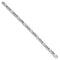 Men's Rhodium-Plated 14k White Gold 7.25mm Beveled Curb Bracelet, 8 "