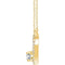 Diamond Two-Stone Bar Necklace in 14k Yellow Gold, 16-18" (3/8 Ctw, Color H+, Clarity I1)