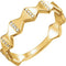 Diamond Geometrical Design 6.5mm Ring, 14k Yellow Gold (.1 Ctw, GH Color, I1 Clarity) Size 7.5