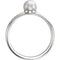 Platinum White Freshwater Cultured Pearl Solitaire Ring, (5.5-6mm) Size 7