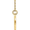 Diamond Pierced Cross Disc Pendant Necklace in 14k Yellow Gold (.03 Ctw, Color G-H, Clarity I1)