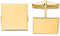 14k Yellow Gold Square Cuff Links, 17MM