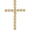 Diamond Paternoster Cross Pendant, 14k Yellow Gold (.5 Ctw, H+ Color, I1 Clarity)
