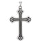 Men's Sterling Silver Cross Necklace, 24"