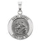 14k White Gold Round St. George Medal (15 MM)