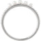 White Freshwater Cultured Pearl, Diamond Stackable Ring, Sterling Silver (2mm)(.2Ctw, Color G-H, Clarity I1) Size 7.5