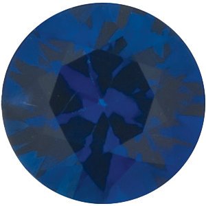 Solitaire Blue Sapphire Cross Rhodium-Plated 14k White Gold Pendant (17.75X10MM)