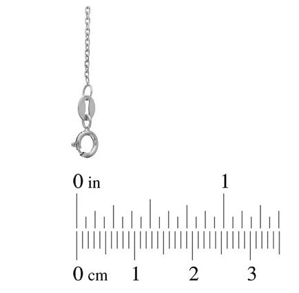 5-Stone Diamond Letter 'O' Initial 14k White Gold Pendant Necklace, 18" (.03 Cttw, GH, I1)