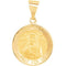 14k Yellow Gold Round Hollow St. Paul Medal (14.75MM)